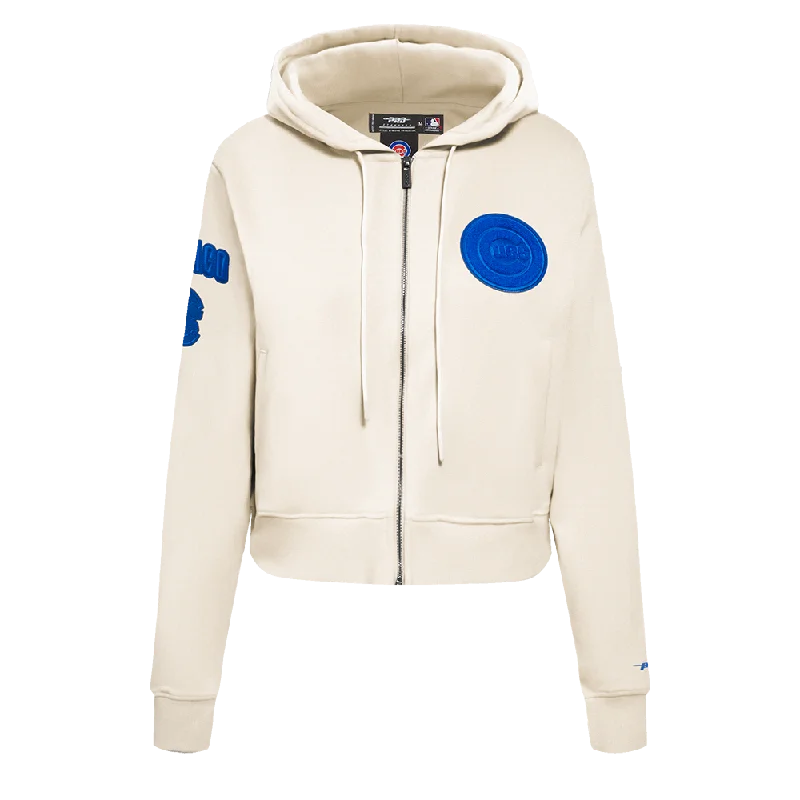 SUDADERA CON CIERRE MLB CHICAGO CUBS TRIPLE TONAL PARA MUJER