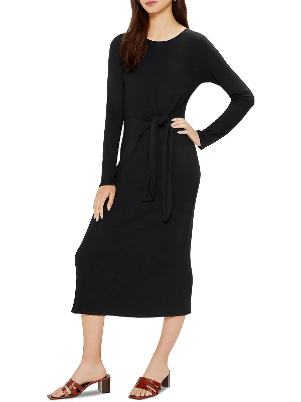 KAREN Womens Knit Crew Neck Sweaterdress