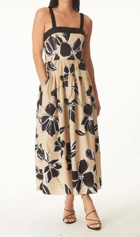 Julien Dress In Graphic Floral Print