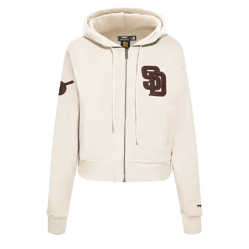 SUDADERA CON CIERRE MLB SAN DIEGO PADRES TRIPLE TONAL PARA MUJER