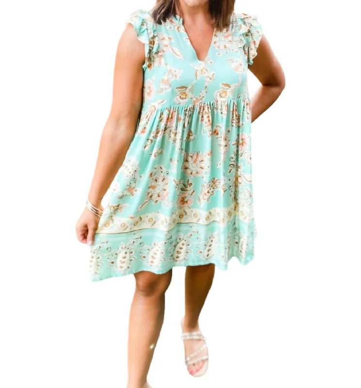 Take Time Dress In Mint