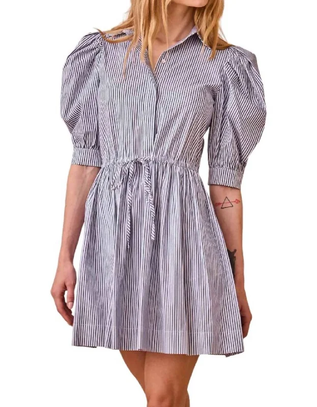 Mccauley Dress In Light Blue Stripe