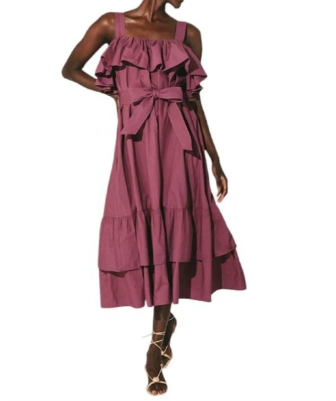 Marianne Dress In Plum