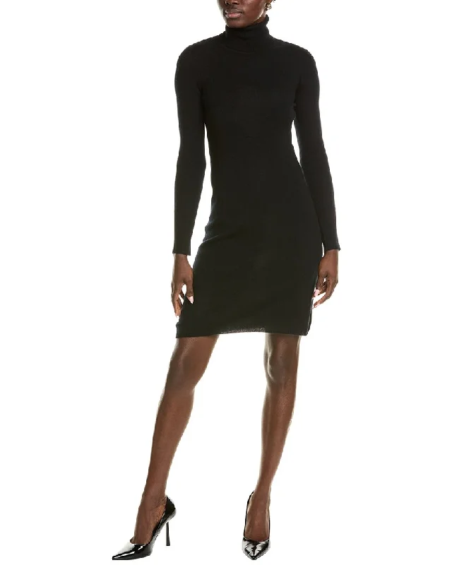 sofiacashmere Classic Turtleneck Cashmere Sweaterdress