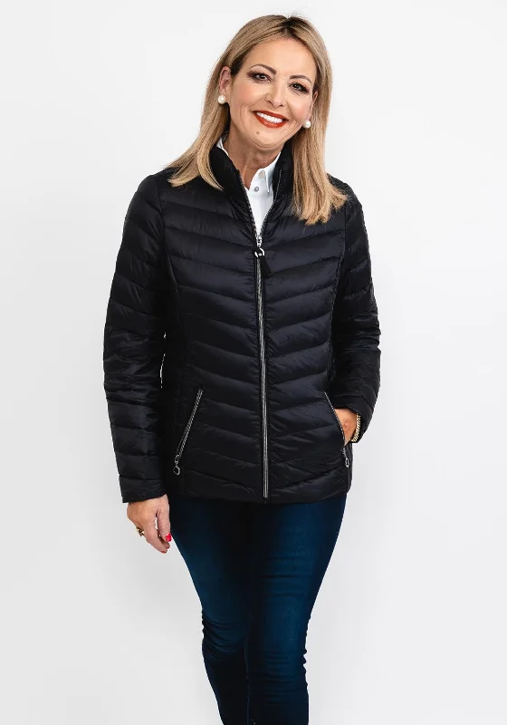 Frandsen Duck Down Quilted Short Jacket, Black