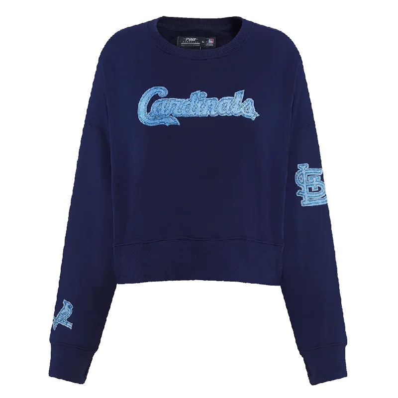 SUDADERA DE CUELLO REDONDO MLB ST. LOUIS CARDINALS VARSITY BLUES PARA MUJER