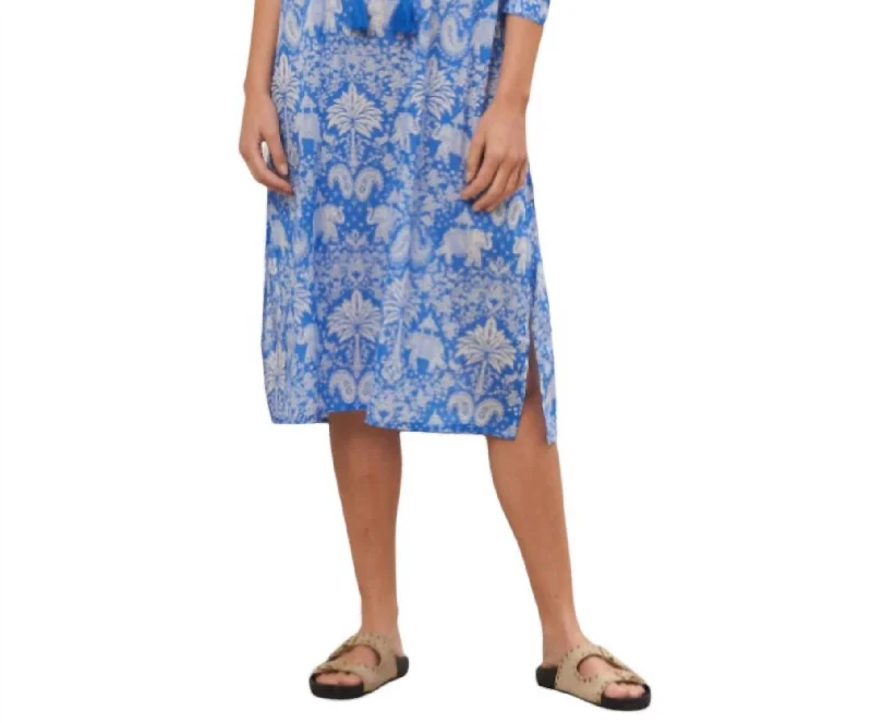 Rahma Woven Dress In Blue