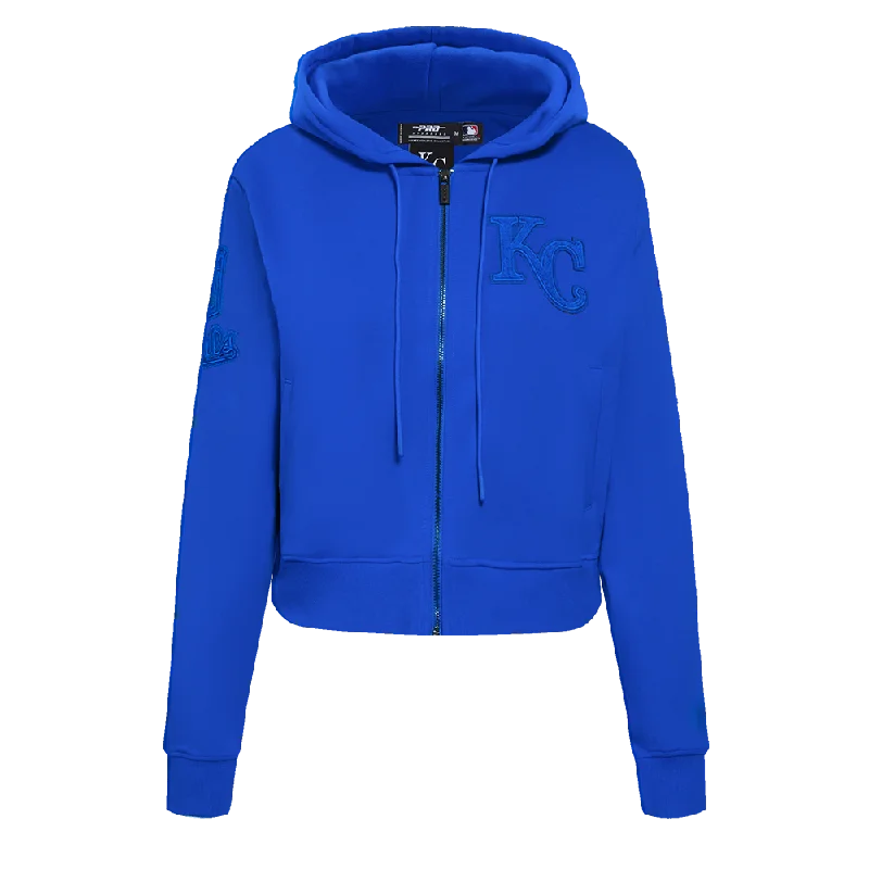 SUDADERA CON CIERRE MLB KANSAS CITY ROYALS TRIPLE TONAL PARA MUJER