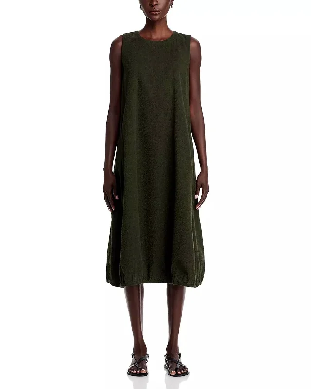 Lantern Dress In Seaweed