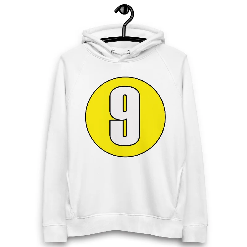 Unisex pullover hoodie: White on Yellow 9