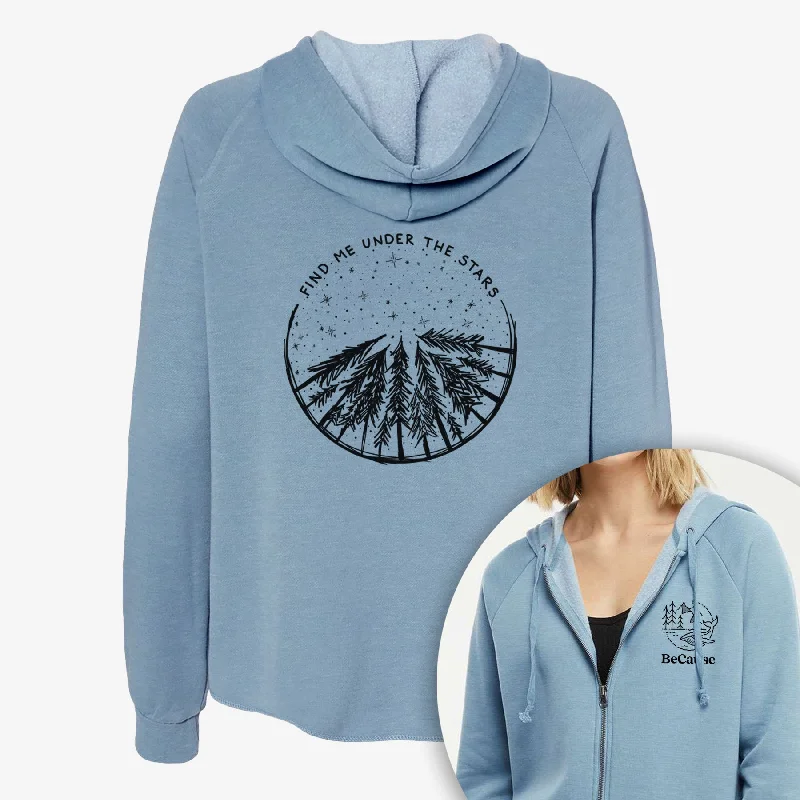 Find Me Under the Stars - Women's Cali Wave Zip-Up Sweatshirt