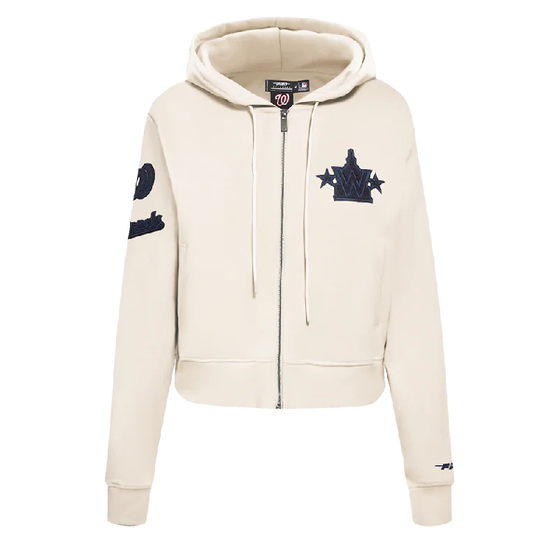 SUDADERA CON CIERRE MLB WASHINGTON NATIONALS TRIPLE TONAL PARA MUJER