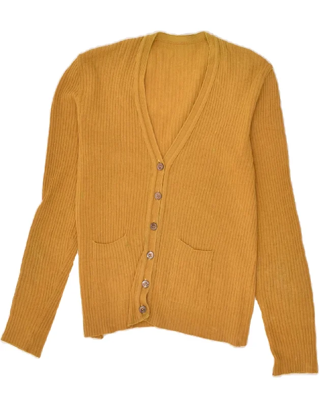 VINTAGE Womens Cardigan Sweater UK 16 Large Orange