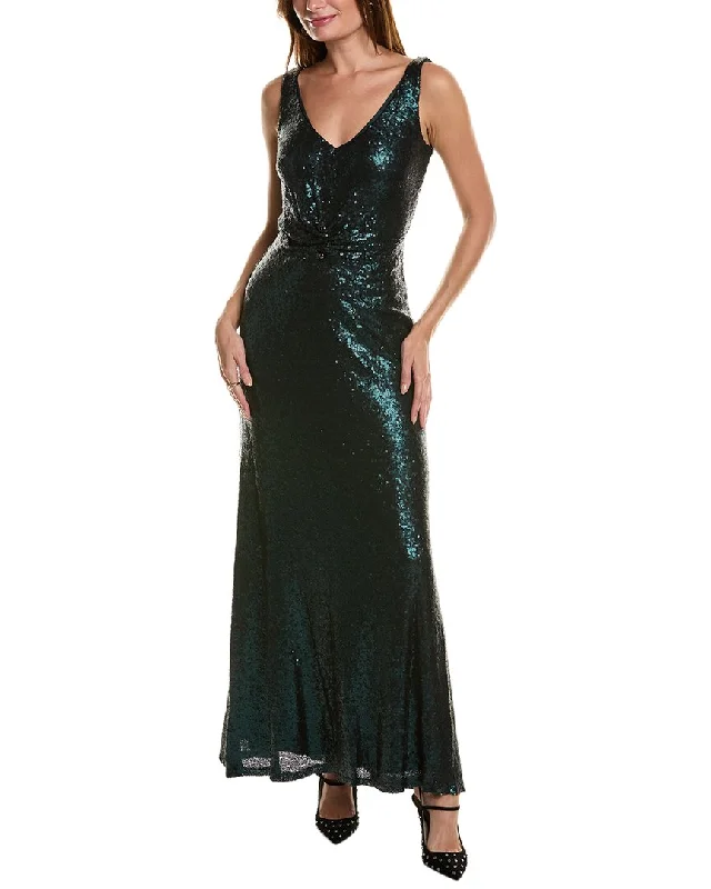 Taylor Sequin Mesh Gown