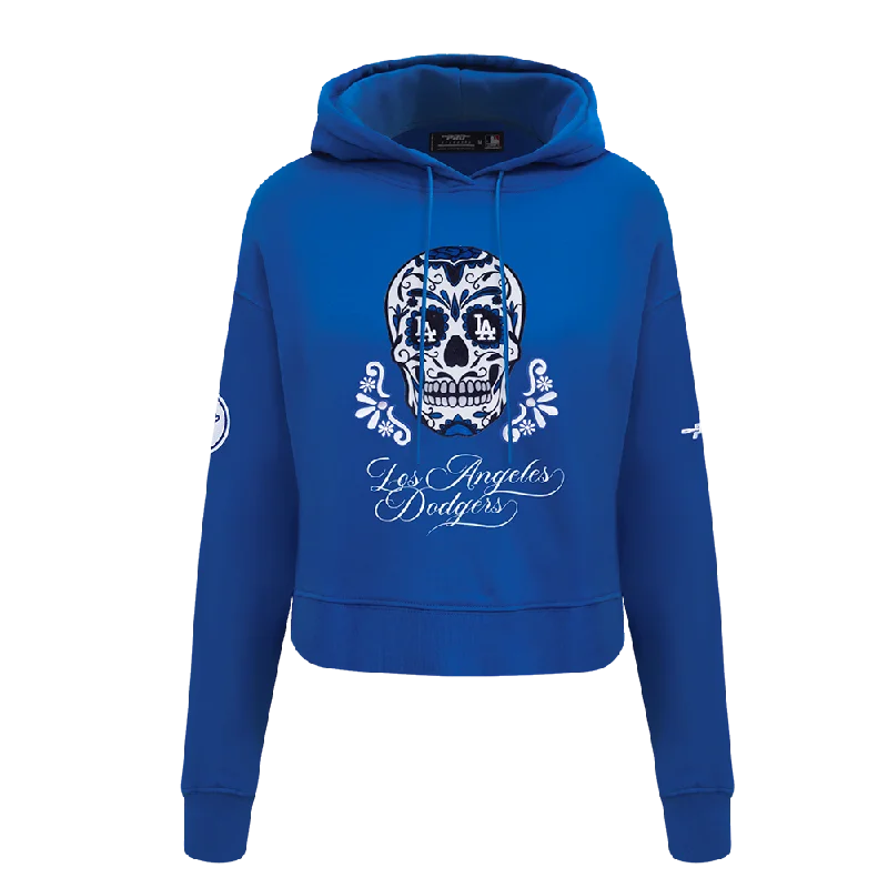 SUDADERA CON GORRO MLB LOS ANGELES DODGERS SUGAR SKULL PARA MUJER