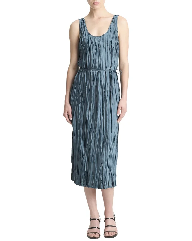 Vince Crushed Bias Strip Tank Dress