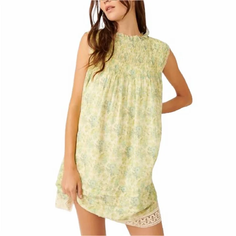 Shea Printed Mini Dress In Undersea Combo