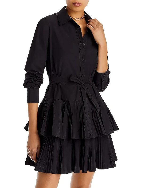 Womens Tiered Mini Shift Dress