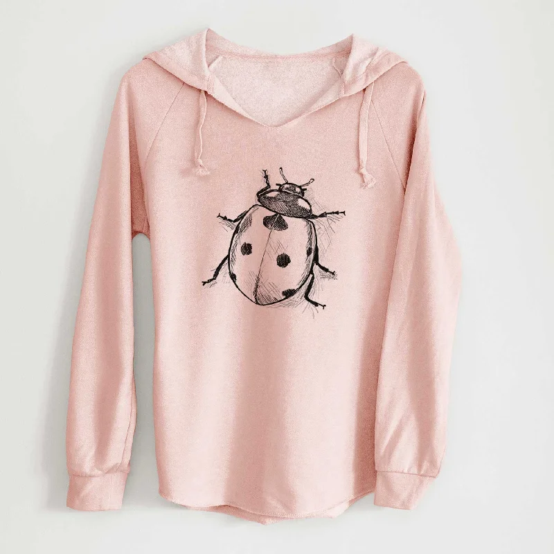 Coccinella septempunctata - Seven-spot Ladybird Ladybug - Cali Wave Hooded Sweatshirt