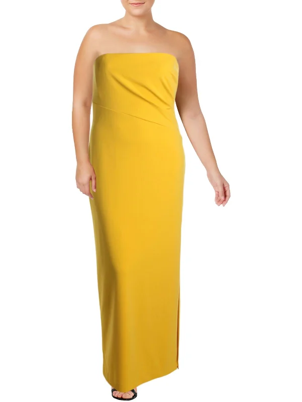 Tichina Womens Strapless Off-The-Shoulder Evening Dress