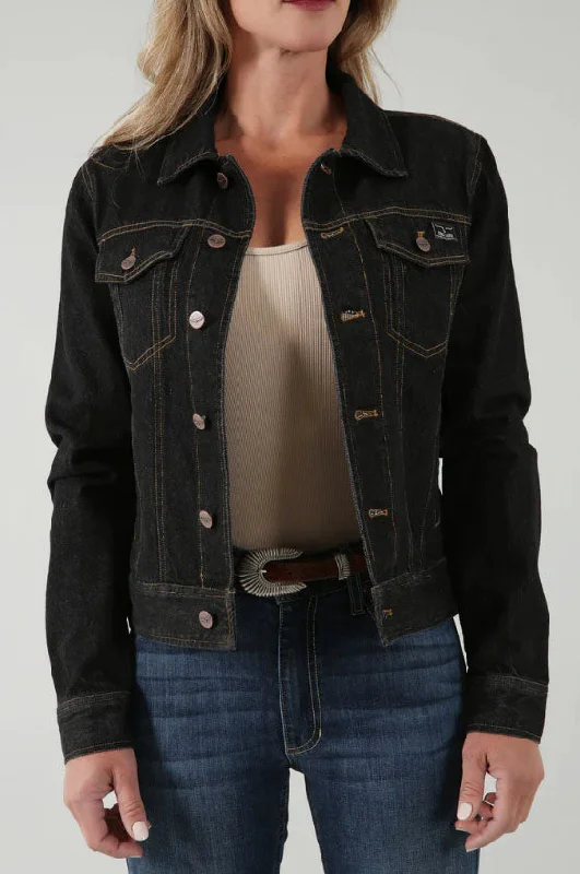 Kimes Ranch Women's Langley trucker Black Jacket