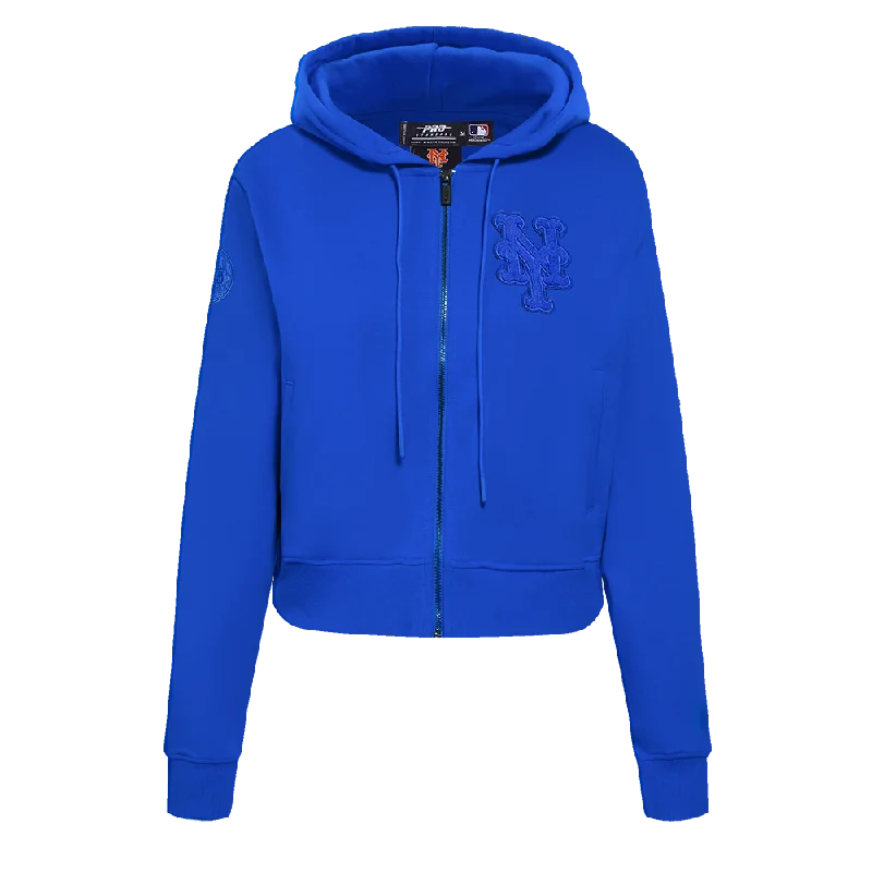 SUDADERA CON CIERRE MLB NEW YORK METS TRIPLE TONAL PARA MUJER