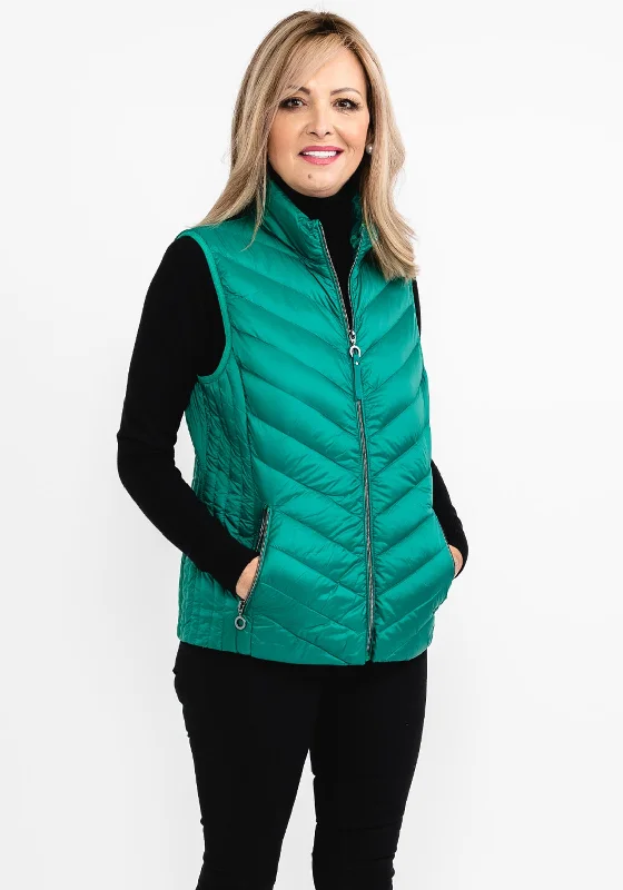 Frandsen Quilted Short Gilet, Green