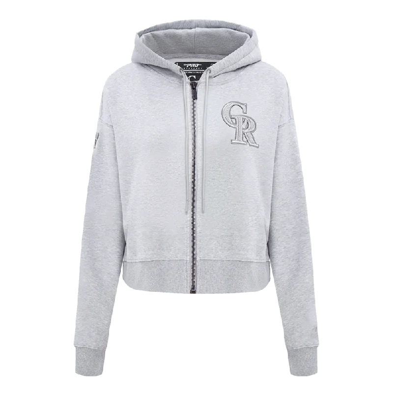 SUDADERA CON CIERRE MLB COLORADO ROCKIES TRIPLE TONAL PARA MUJER