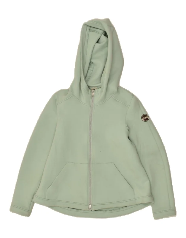 COLMAR Womens Zip Hoodie Sweater IT 42 Medium Green Polyester