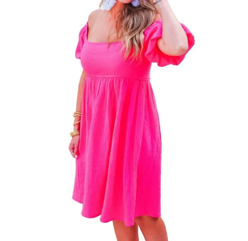 Craving Summer Gauze Dress In Pink