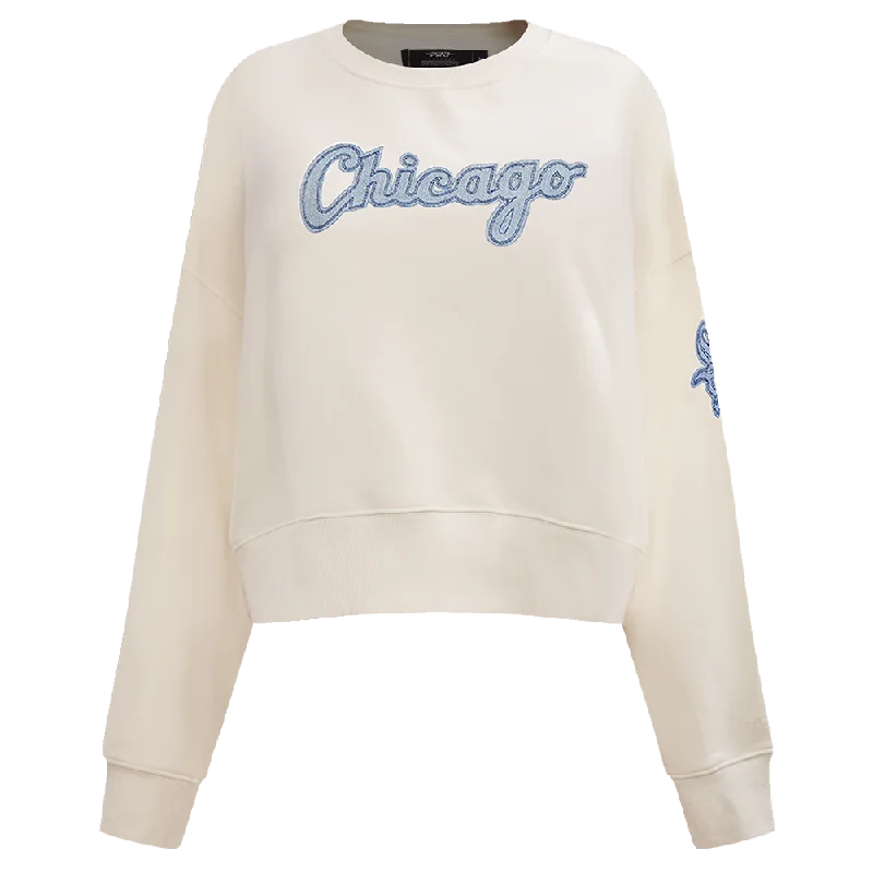 SUDADERA DE CUELLO REDONDO MLB CHICAGO WHITE SOX VARSITY BLUES PARA MUJER