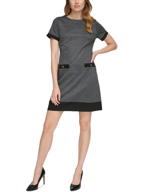 Womens Business Polyester Shift Dress