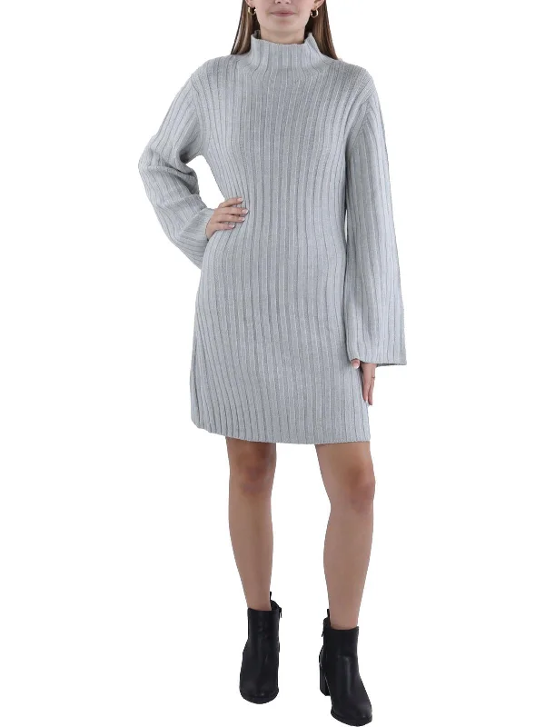 Babysoft Womens Knit High Neck Sweaterdress