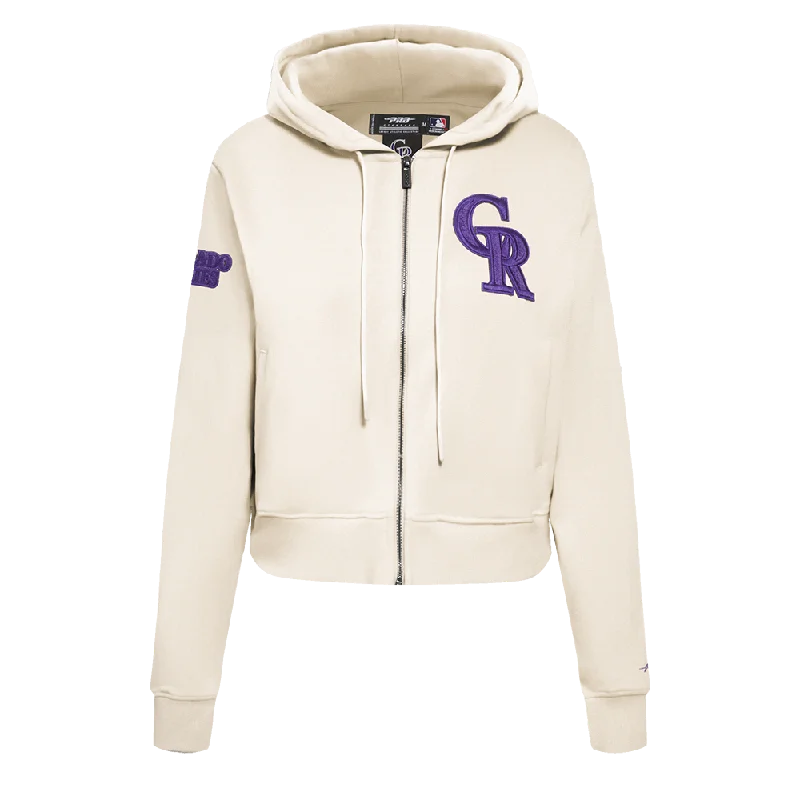 SUDADERA CON CIERRE MLB COLORADO ROCKIES TRIPLE TONAL PARA MUJER