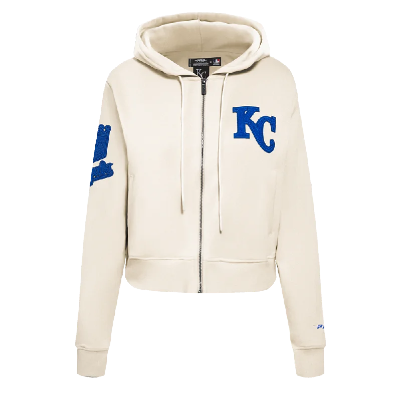 SUDADERA CON CIERRE MLB KANSAS CITY ROYALS TRIPLE TONAL PARA MUJER