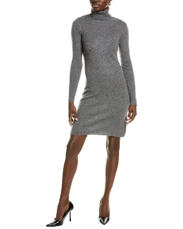 sofiacashmere Classic Turtleneck Cashmere Sweaterdress