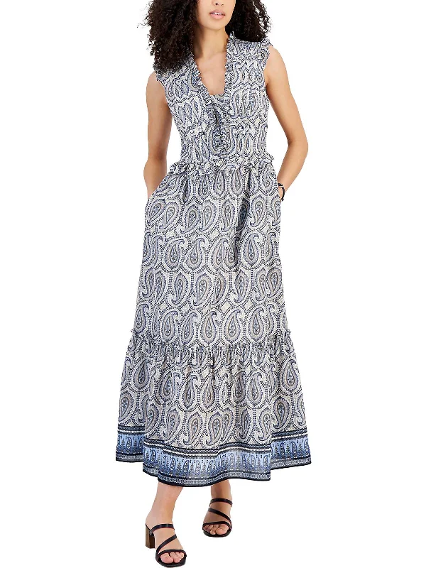 Womens Ruffled Long Maxi Dress