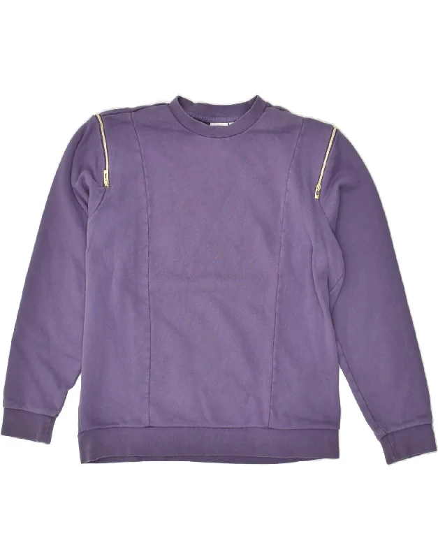 ADIDAS Womens Sweatshirt Jumper UK 14 Medium  Purple Cotton