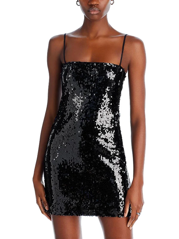 Womens Sequin Mini Cocktail And Party Dress