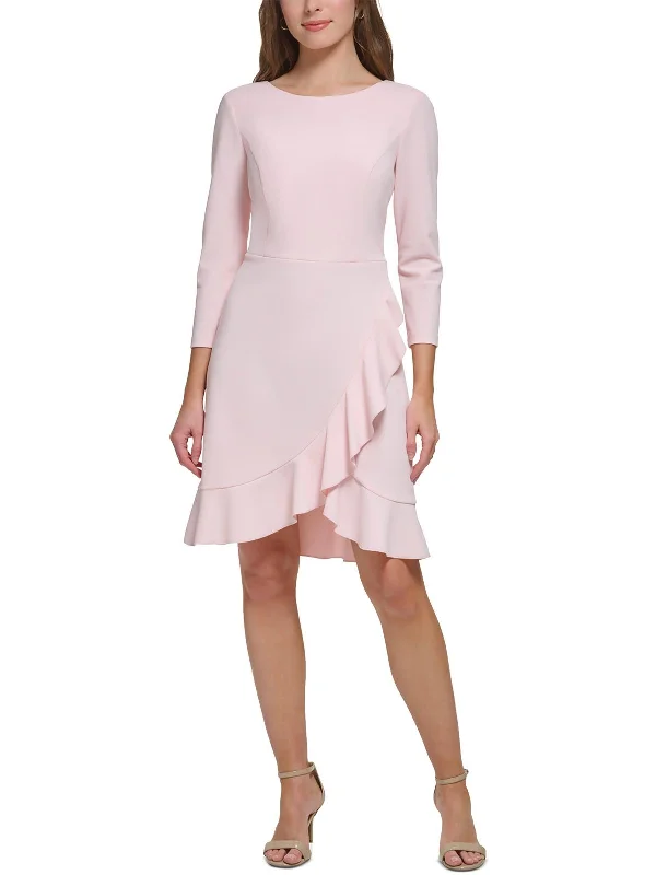 Womens Work Wear Above Knee Fit & Flare Dress