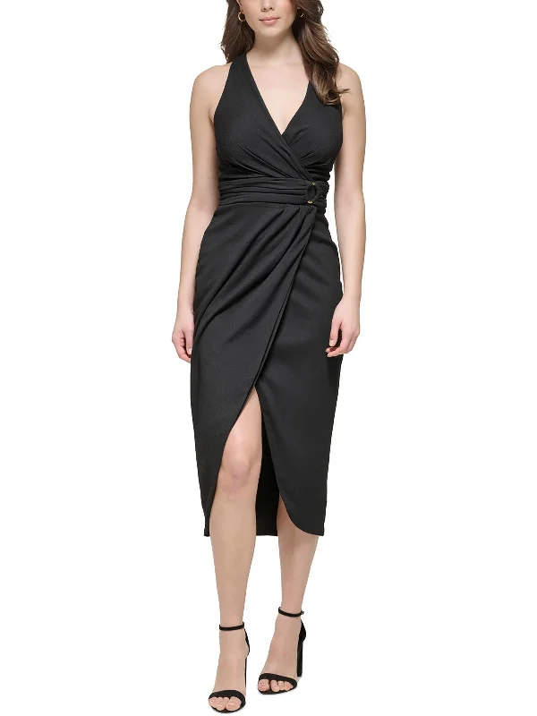 Womens Criss-Cross Back Knee-Length Cocktail And Party Dress