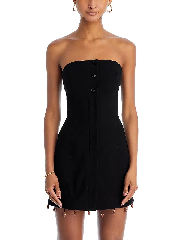 Womens Embellished Bead Sheath Dress