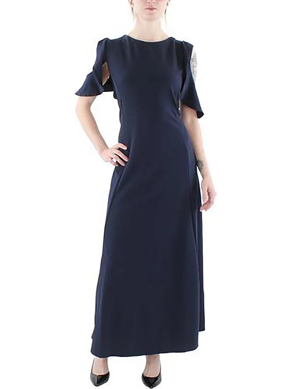 Plus Womens Ruffled Maxi Maxi Dress