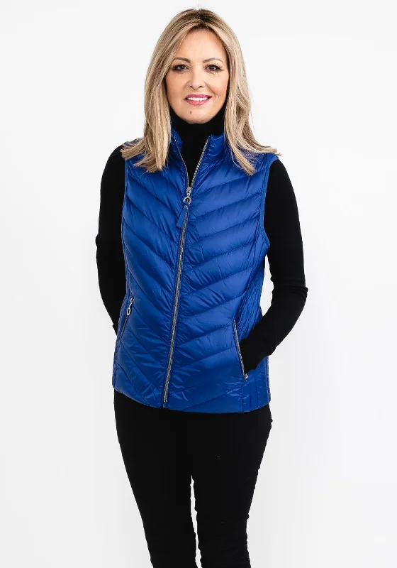 Frandsen Quilted Short Gilet, Royal Blue