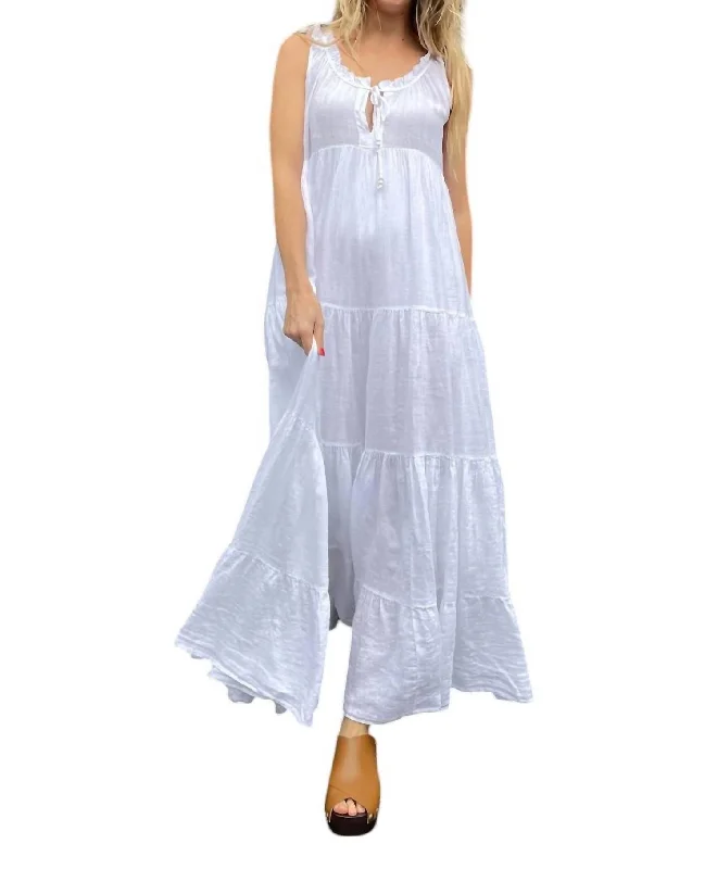 Lily Long Dress In White