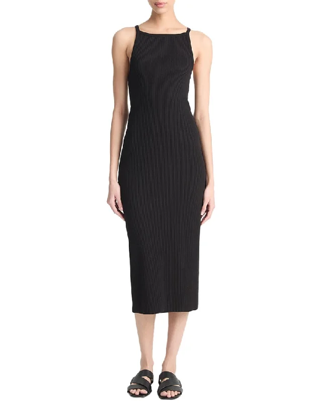 Vince Rib High Neck Tank Dress