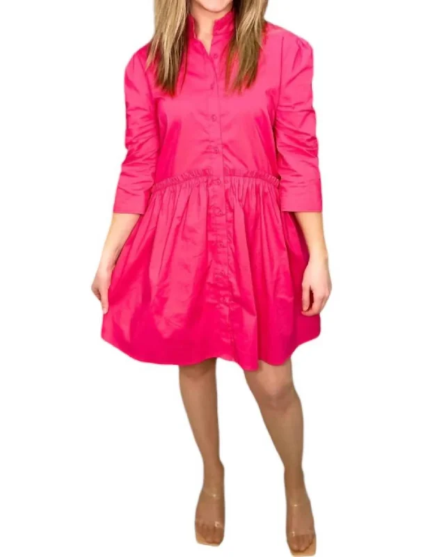 Cammie Dress In Bright Pink