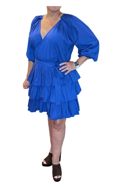 Caroline Dress In Dazzling Blue