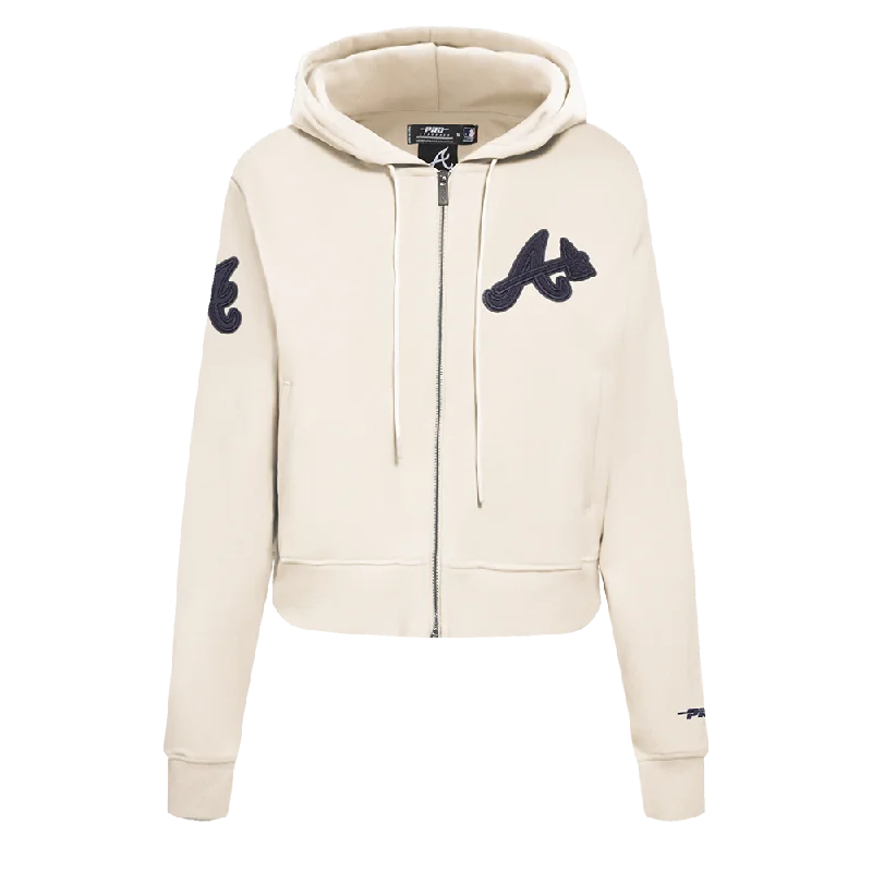 SUDADERA CON CIERRE MLB ATLANTA BRAVES TRIPLE TONAL PARA MUJER