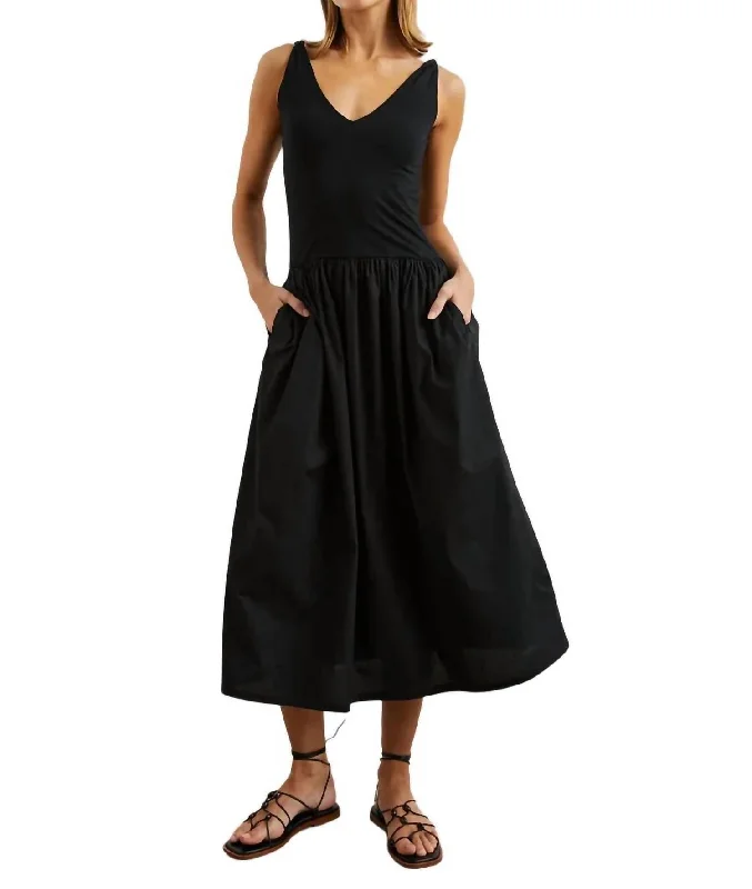 Franca Midi Dress In Black